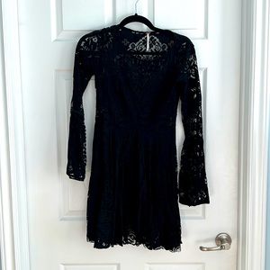 Free People Laser Cut Lace Mini Dress Size 0